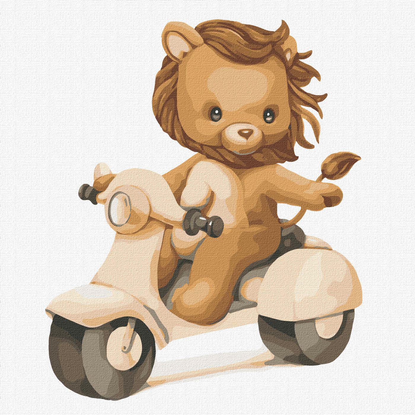 Картина по номерам Идейка Будущий байкер 30х30 (KHO2395)