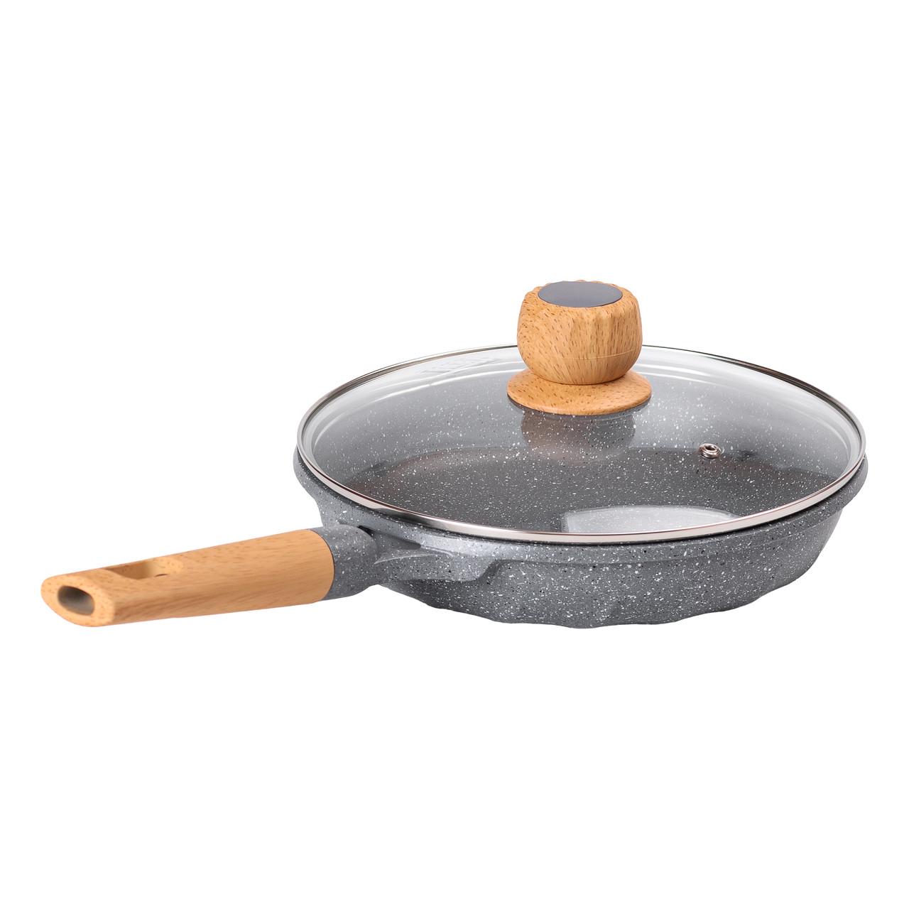 Сковорода алюмінієва MGC з мармуровим антипригарним покриттям 1,8 л 24 см Сірий - фото 5 Сковорода алюмінієва MGC з мармуровим антипригарним покриттям 1,8 л 24 см Сірий - фото 5