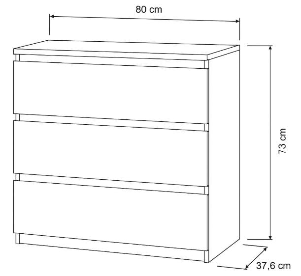 Комод для одежды Мастер Форм Брайт 800х376х730 мм Дуб сонома (20157) - фото 2 Комод для одежды Мастер Форм Брайт 800х376х730 мм Дуб сонома (20157) - фото 2