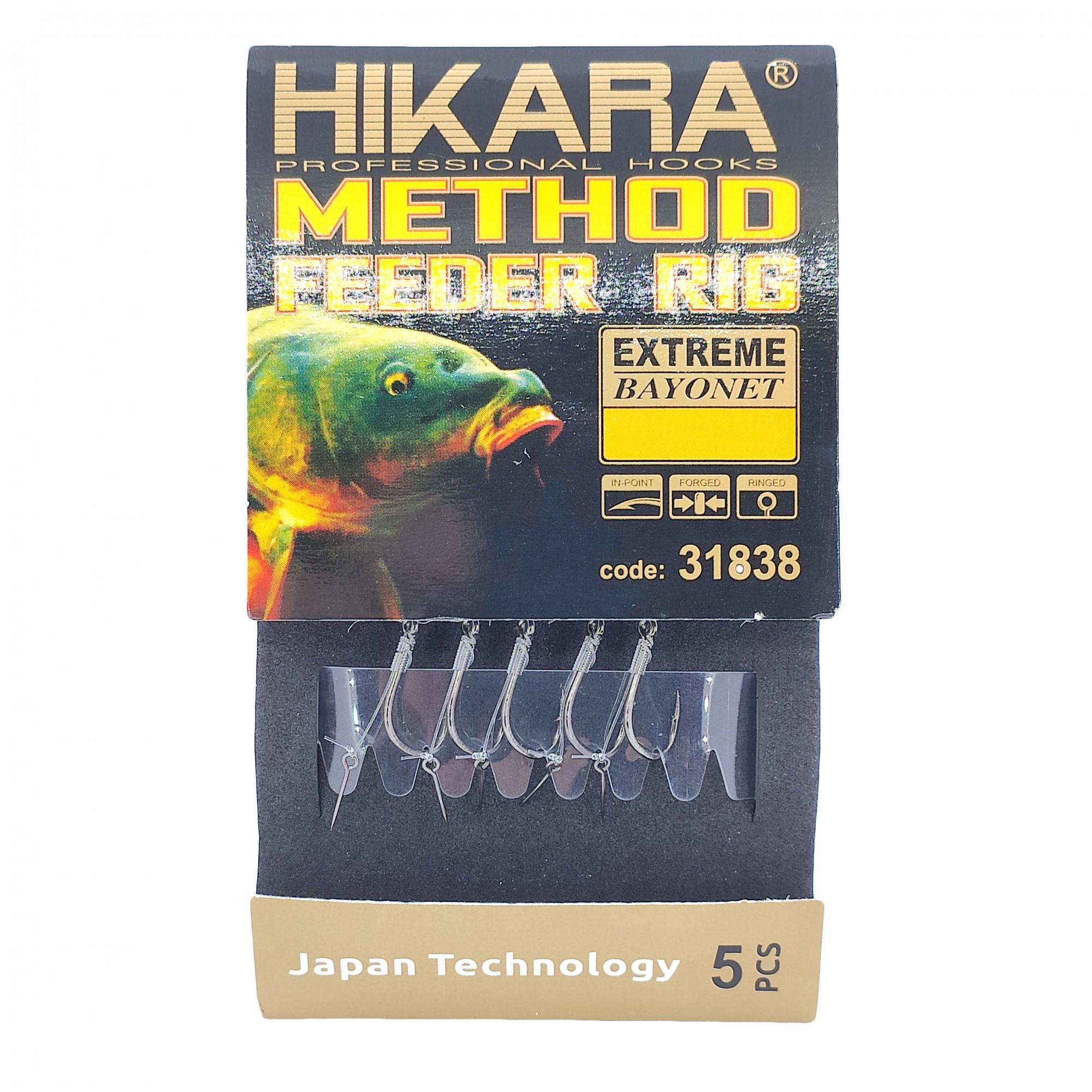 Поводок методный Hikara extreme bayonet крючок №6 леска 0,24 мм 10 см 5 шт.