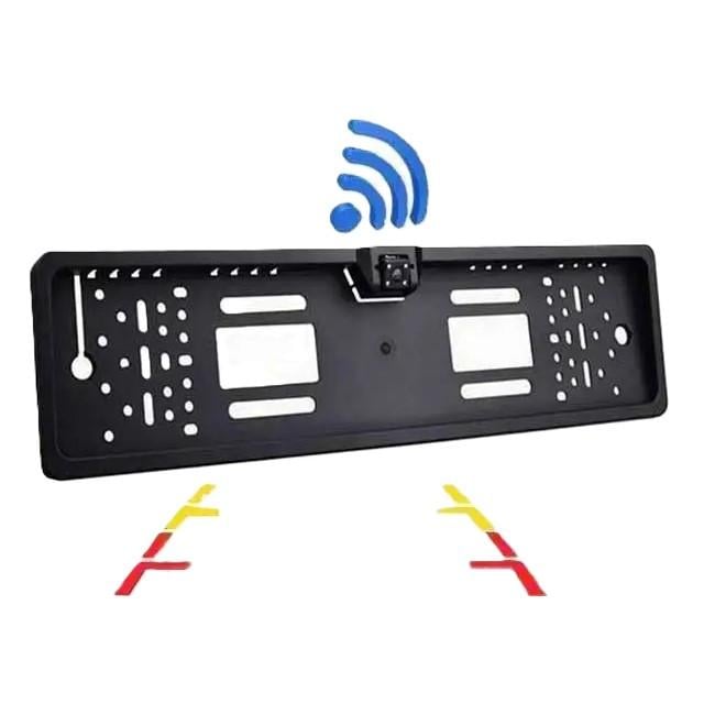 Камера заднього виду з рамкою для номера RIAS R-315 бездротова Wi-Fi IP66 Black (3_08086)