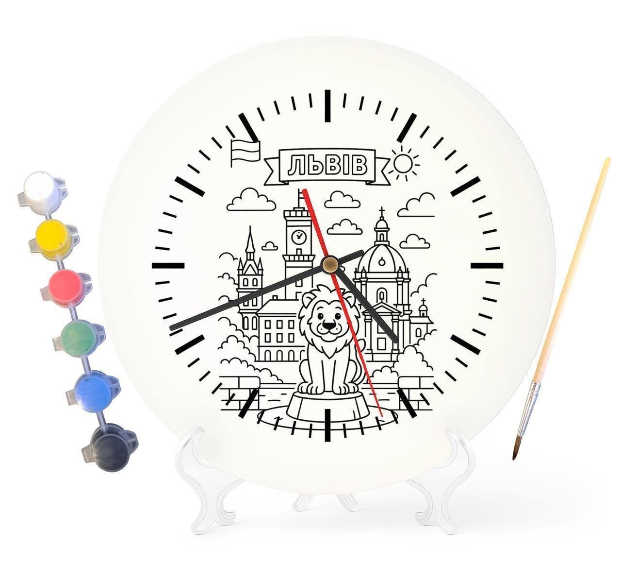 Детский набор для творчества часы раскраска Львов 30 см (Г0148)