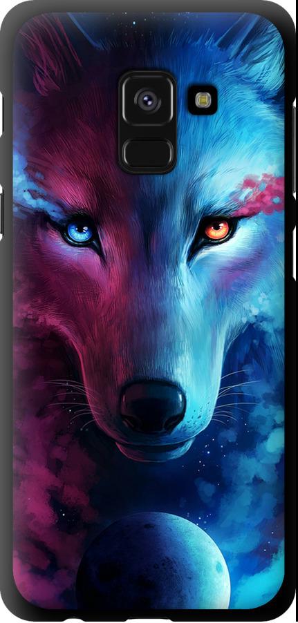 Чехол на Samsung Galaxy A8 2018 A530F Арт-волк (3999b-1344-42517)