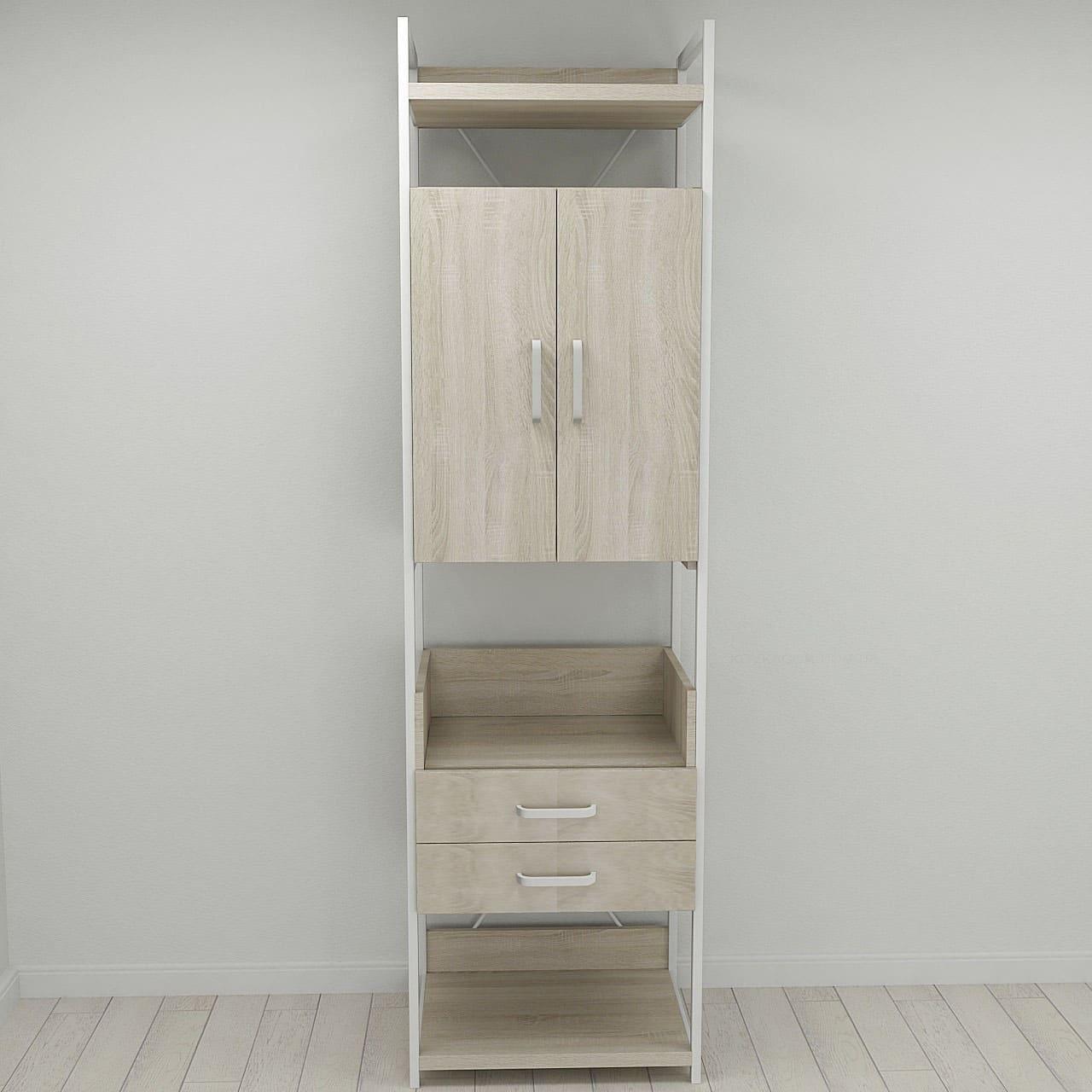 Шкаф Ferrum-decor Гардероб Уни секция 5 серии Конект металл/ДСП 32 мм 220x60x50 см Белый/Дуб Сонома (FRD-104521) Шкаф Ferrum-decor Гардероб Уни секция 5 серии Конект металл/ДСП 32 мм 220x60x50 см Белый/Дуб Сонома (FRD-104521)
