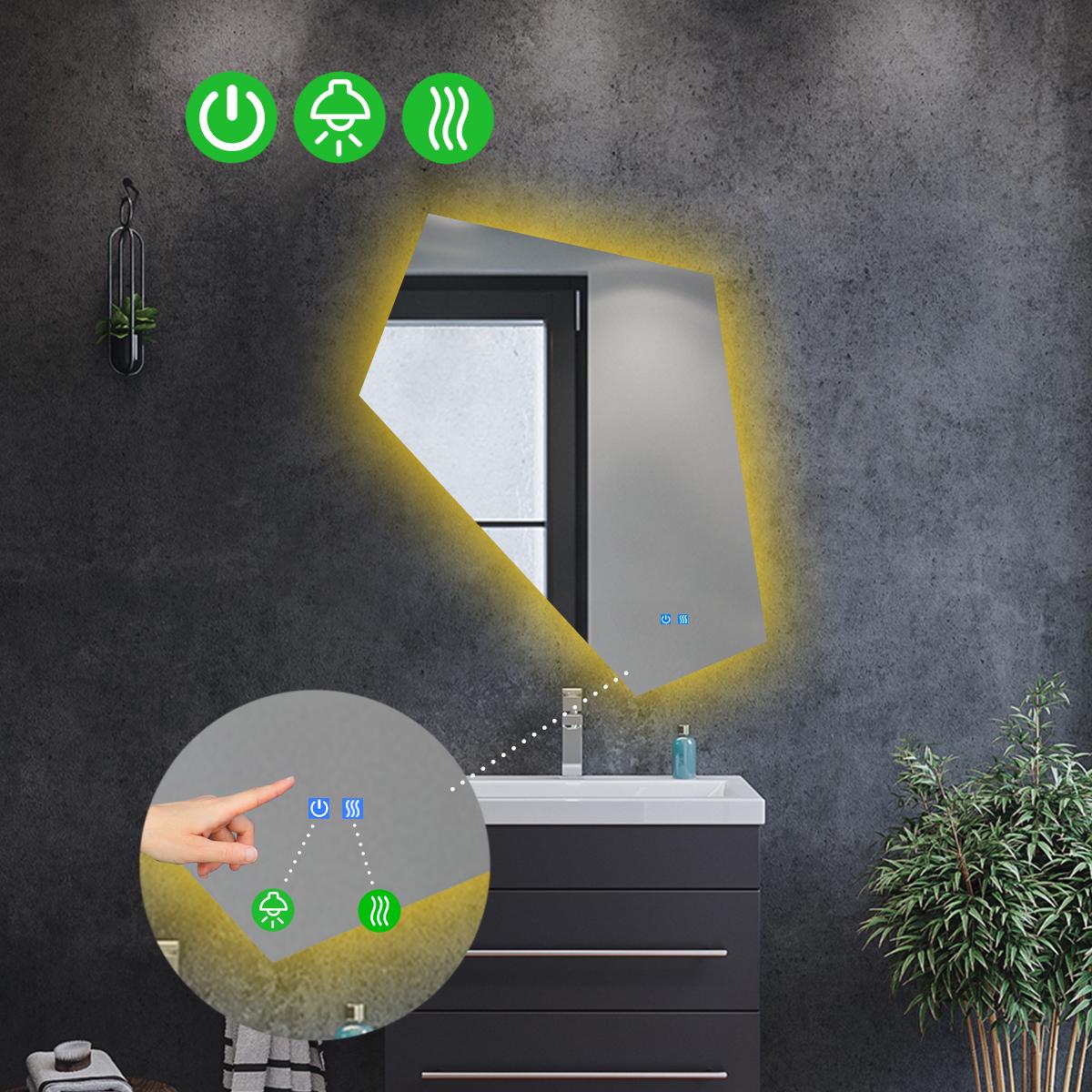 Дзеркало з LED підсвіткою Modulo 2 із двома сенсорами 80x68 см (8738244) - фото 2 Дзеркало з LED підсвіткою Modulo 2 із двома сенсорами 80x68 см (8738244) - фото 2