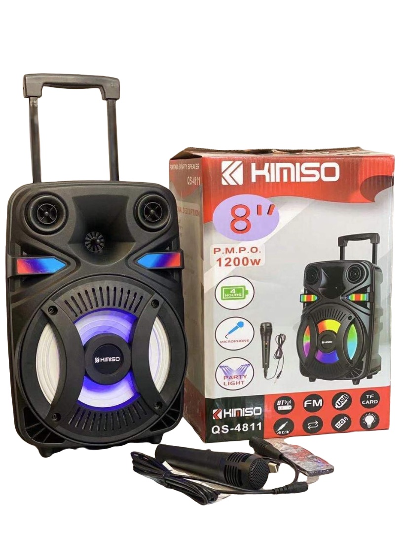 Колонка KIMISO QS-4811 с микрофоном 8'BASS/1200 W (Col-029)