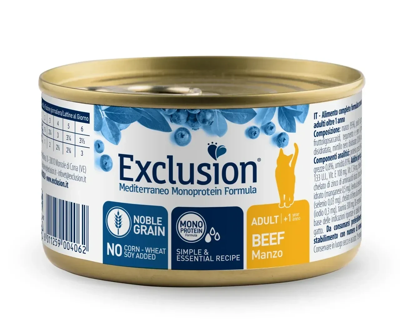 Влажный корм для взрослых кошек Exclusion Cat Beef с говядиной 85 г