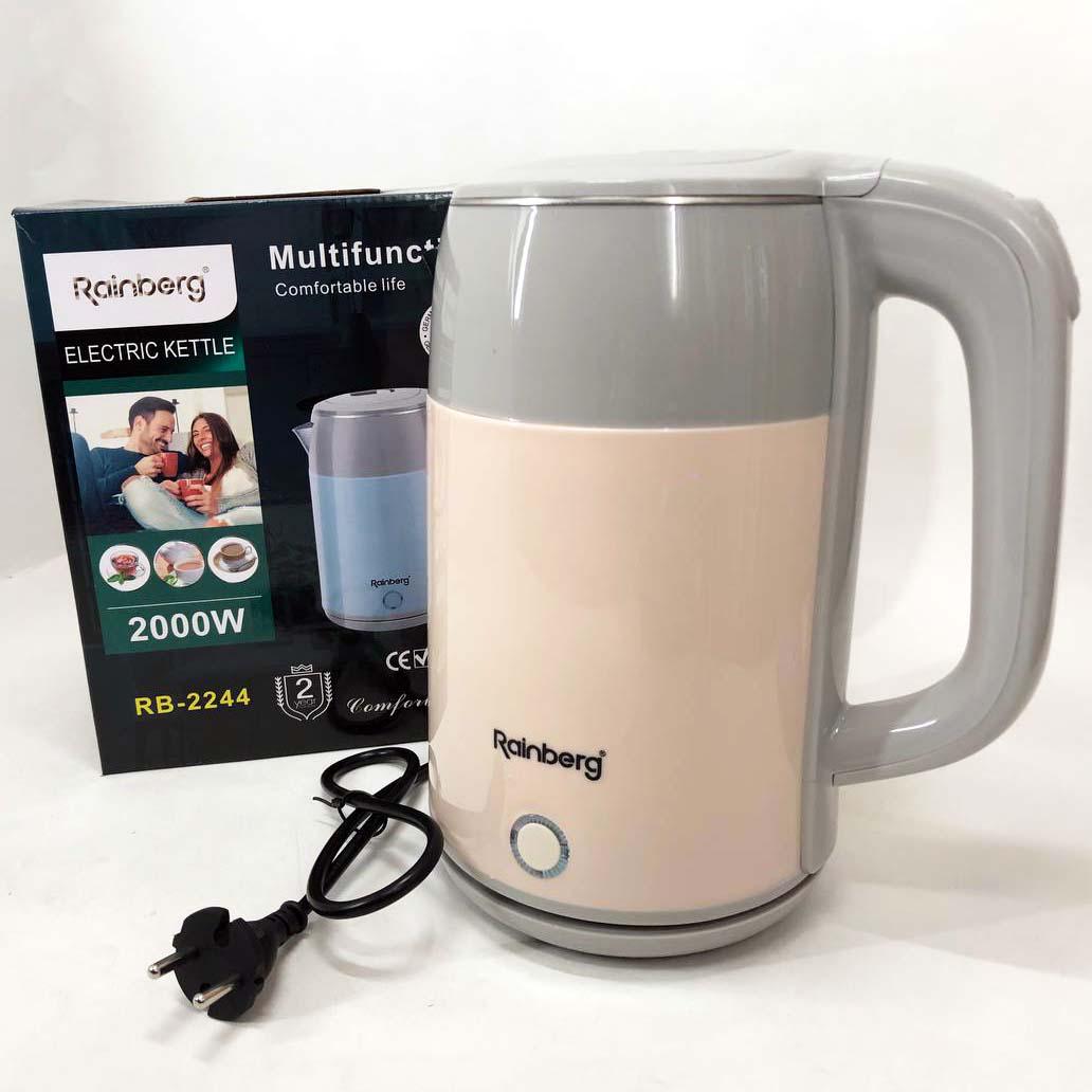 Електрочайник дисковий Rainberg RB-2244 2000 Вт 2 л Рожевий (ws18559-2)