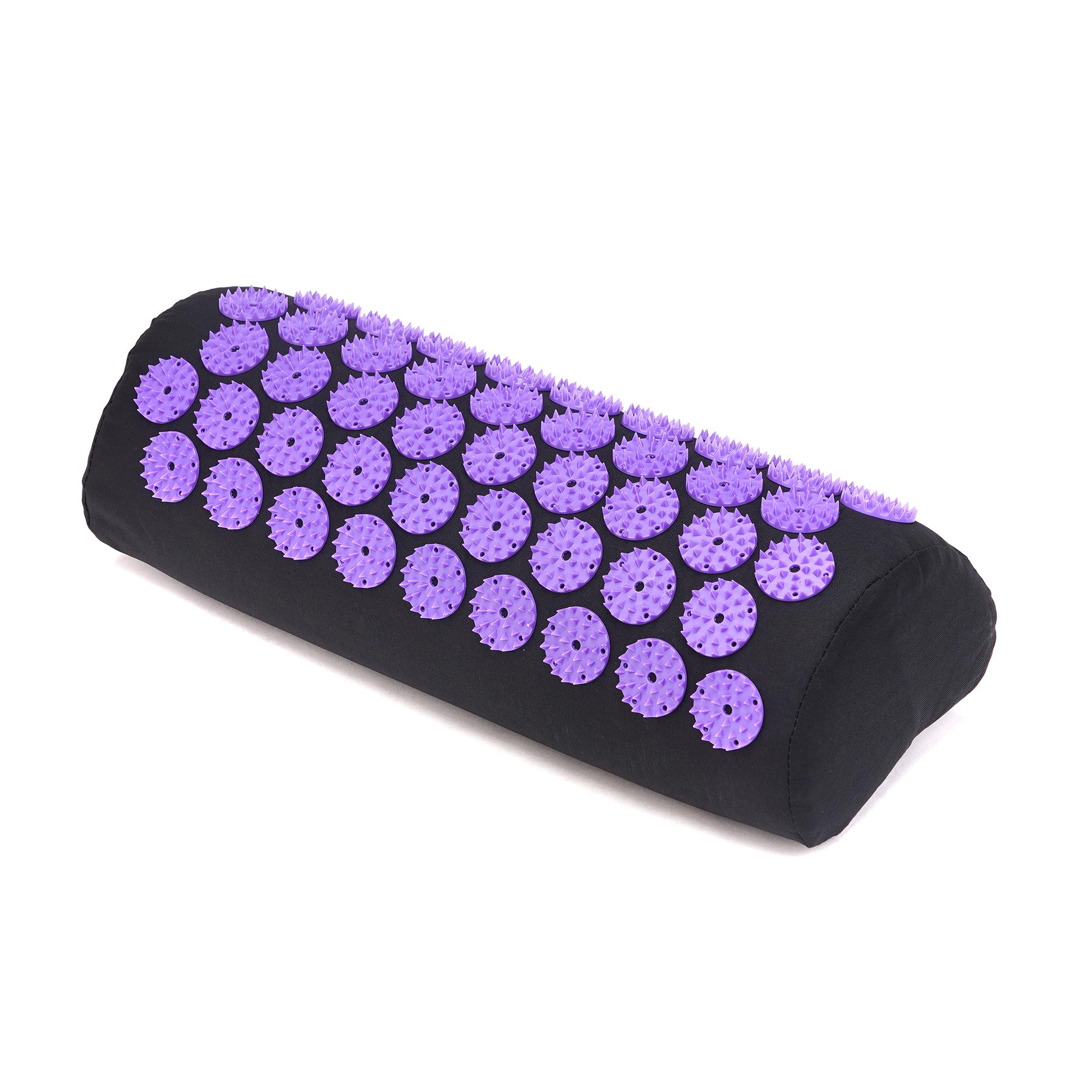 Килимок акупунктурний з валиком SportVida Аплікатор Кузнєцова 66x40 см Black/Violet (SV-HK0408) - фото 4