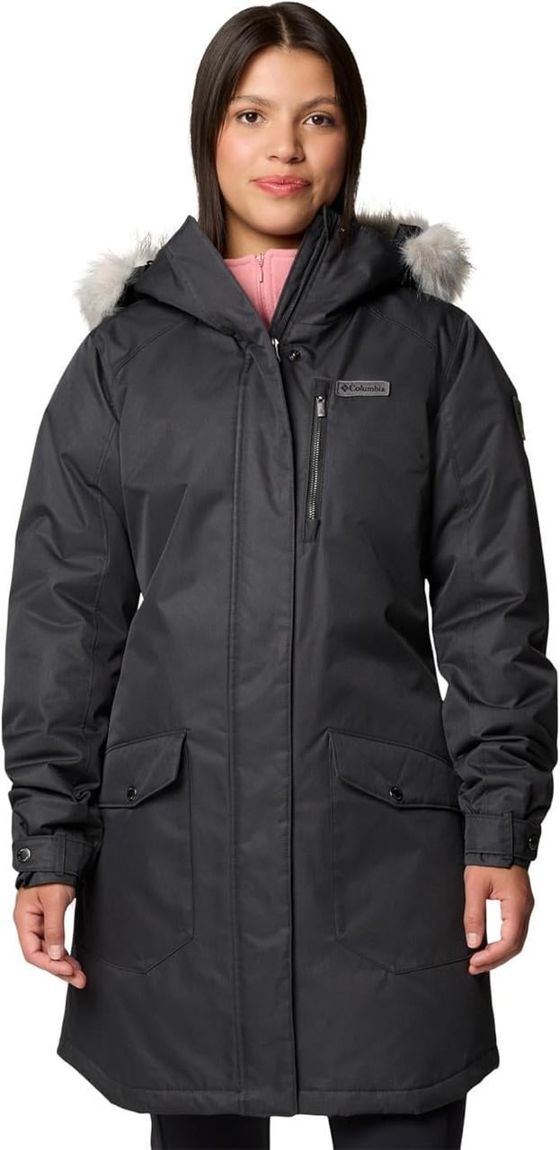 Парка женская зимняя с мехом Columbia Suttle Mountain Omni-Shield Omni-Heat L Черный (1799751011)
