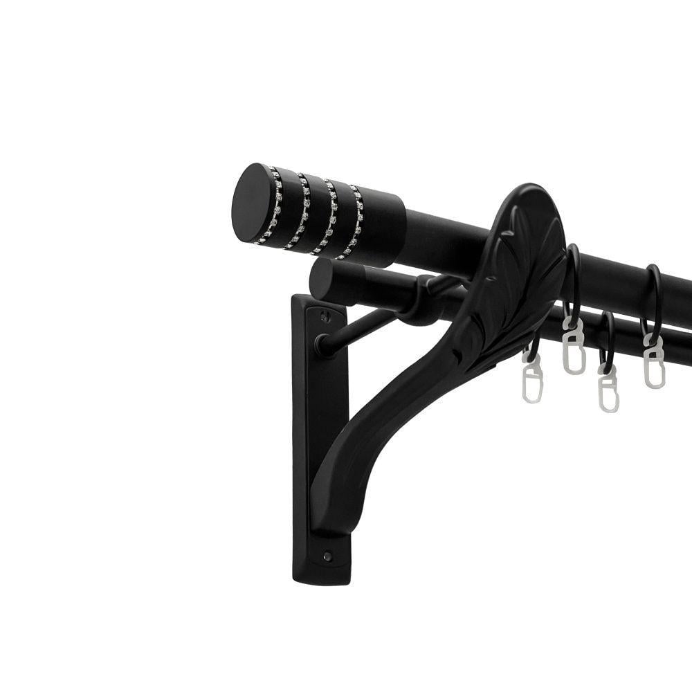 Карниз Orvit Барамелла двухрядный гладкий 25/19 мм 160 см Черный (00-00018196)