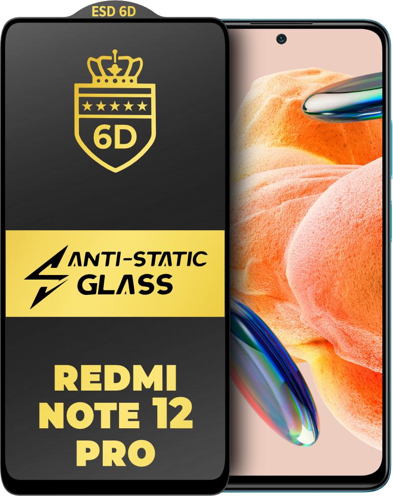 Стекло защитное 6D Anti-Static Xiaomi Redmi Note 12 Pro Glass Shield (33239)