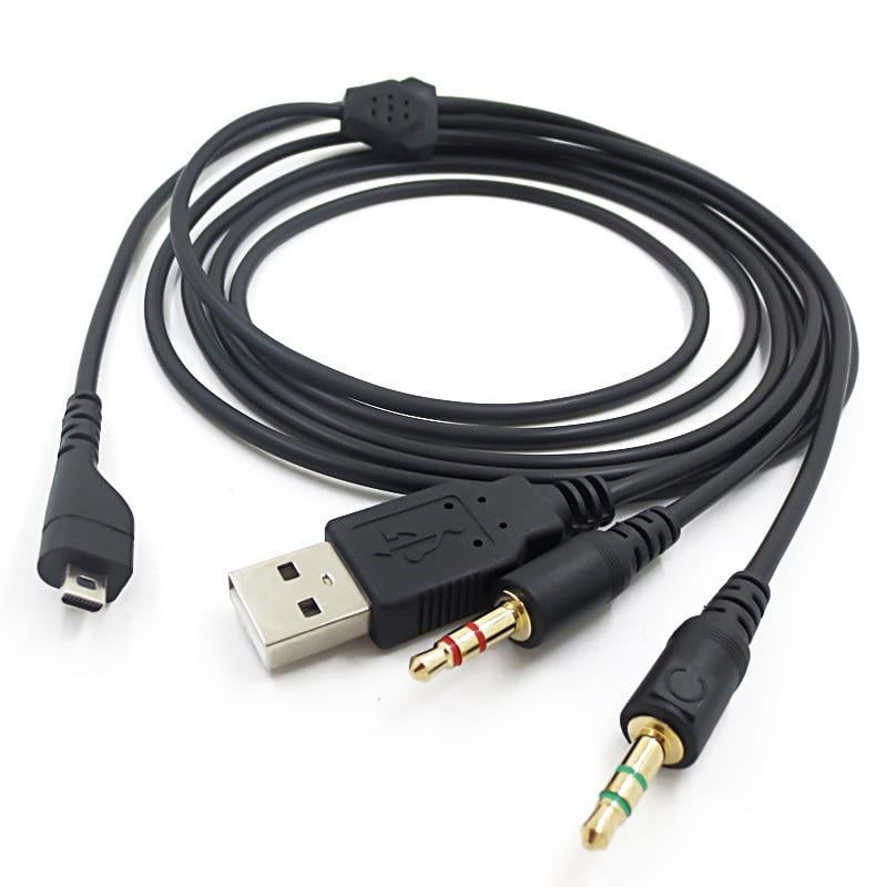 Кабель для наушников SteelSeries Arctis 3 5 7 9X Pro USB + 3,5 мм аудио микрофон 2 м