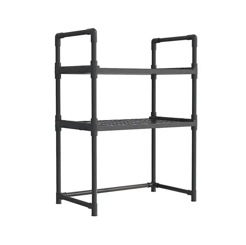 Стелаж для мікрохвильової печі YH-6616-2 48х26х71 см на 2 яруси Чорний (opt-104994)