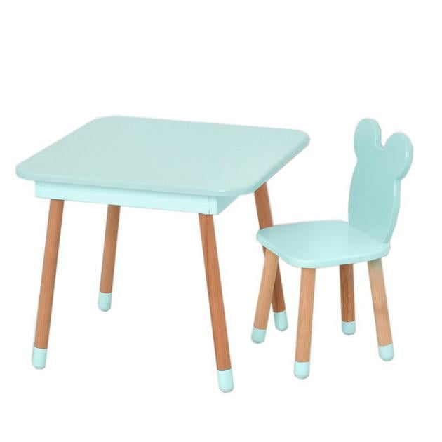 Столик со стулом ArinWOOD Мишка Бирюзовый (08-025B-BOX) Столик со стулом ArinWOOD Мишка Бирюзовый (08-025B-BOX)