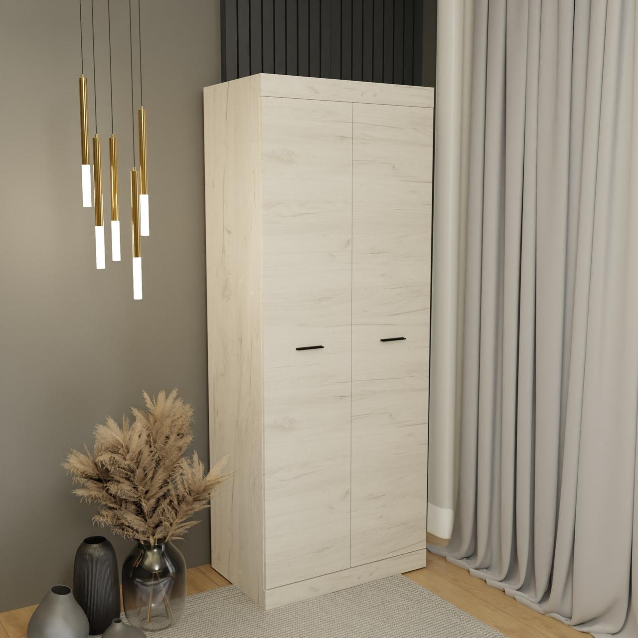 Шкаф гардеробный Еверест Соната-80 80х50х205 см Крафт Белый (EVR-20395)