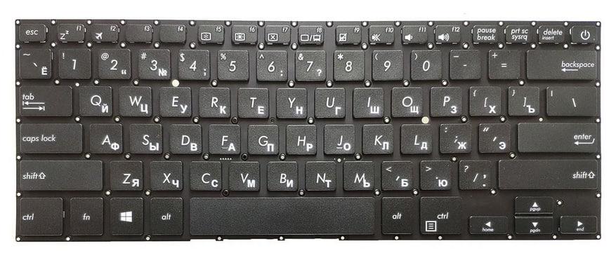 Клавиатура для ноутбука Asus X411 X411QA A411QA F411QA R422QA матовая (0KNB0-F124RU00)