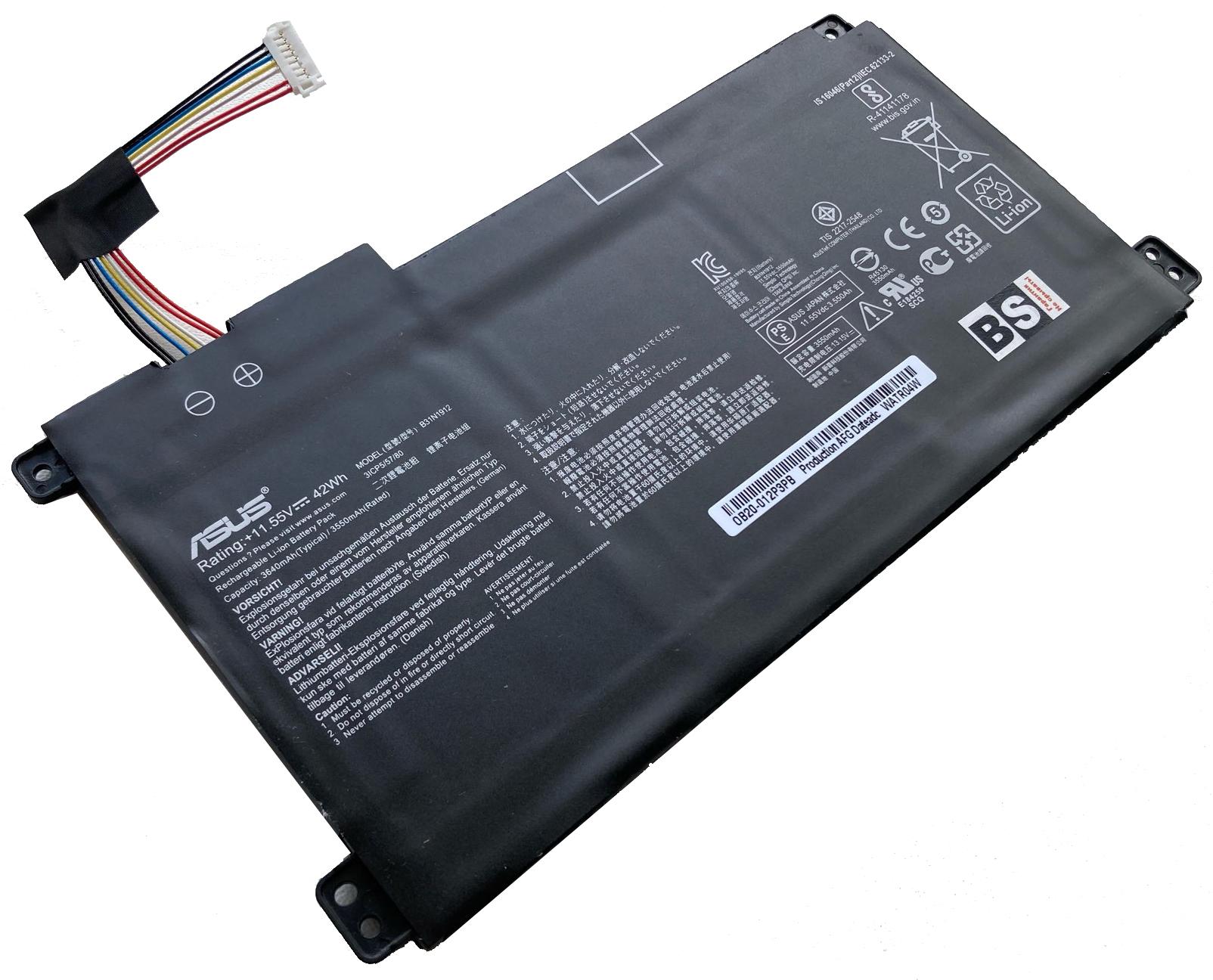 Акумуляторна батарея Asus VivoBook E410MA B31N1912 42Wh (6736) - фото 3 Акумуляторна батарея Asus VivoBook E410MA B31N1912 42Wh (6736) - фото 3