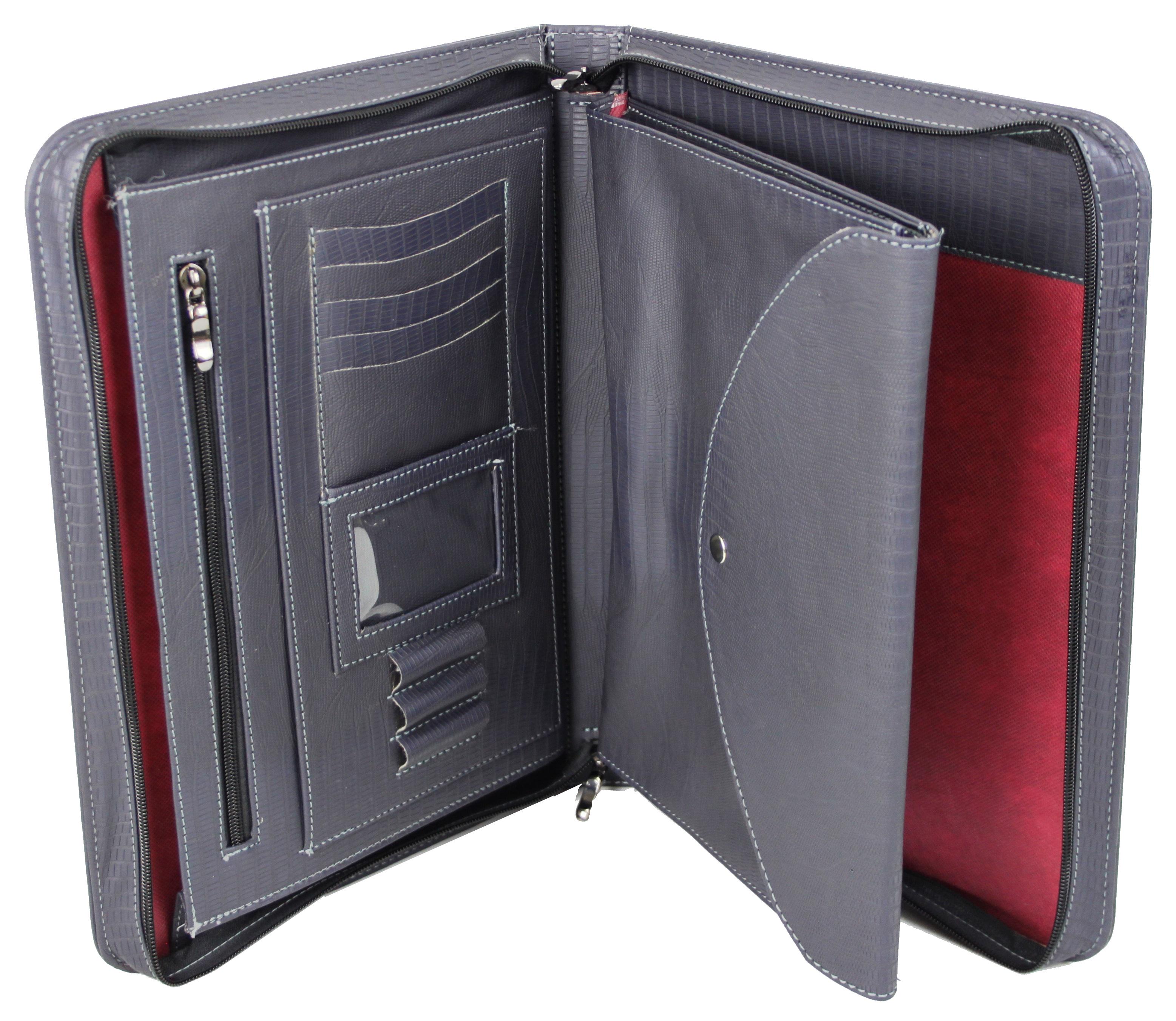Папка деловая Portfolio из экокожи под змею А4 Серый (Portbw06 snake grey)
