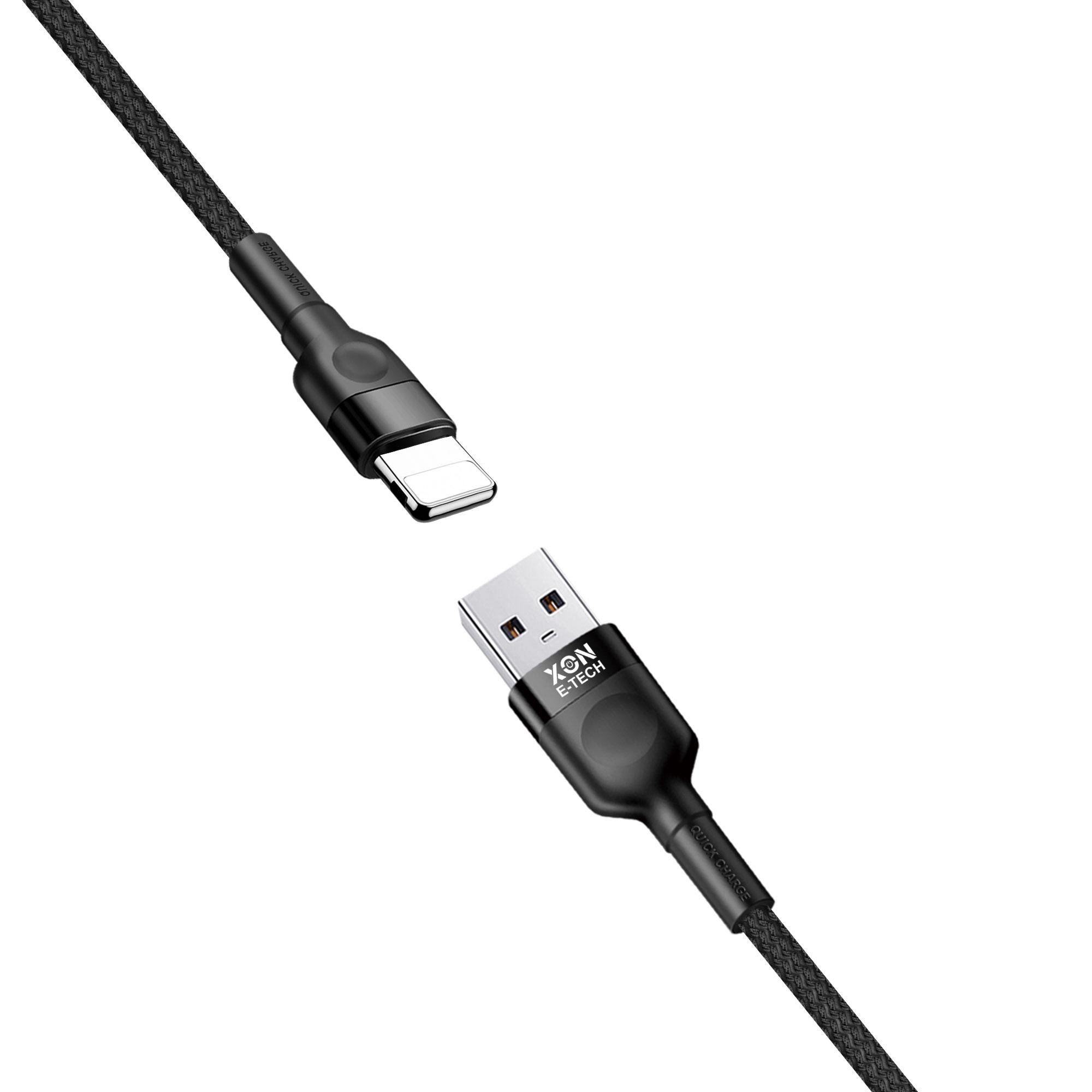 Кабель XON SmartCable UniLink Type-A - Lightning 3A 2 м Чорний (SC30CL3A2B 3647) - фото 3 Кабель XON SmartCable UniLink Type-A - Lightning 3A 2 м Чорний (SC30CL3A2B 3647) - фото 3