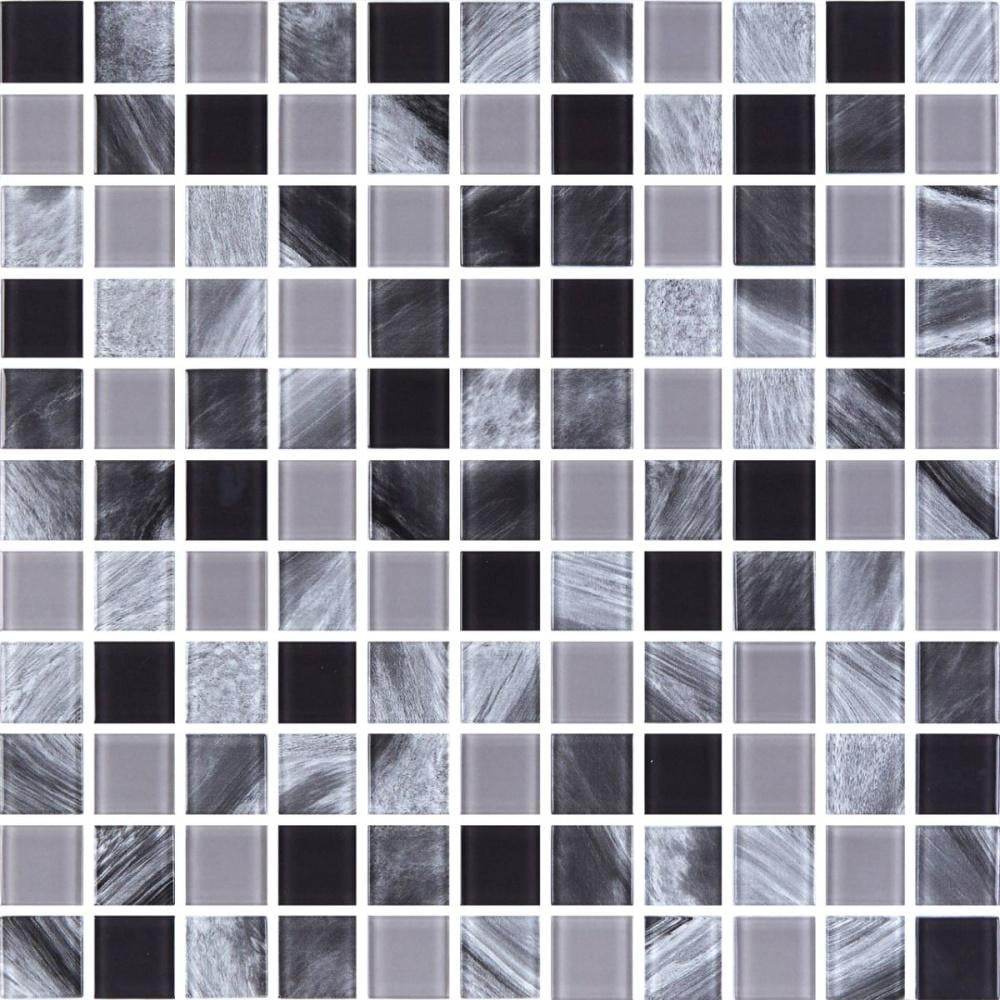 Мозаїка скляна Kotto Ceramica GMP 0425004 С3 Print 3 300x300x4 мм/25x25 мм Gray nd/Gray nw