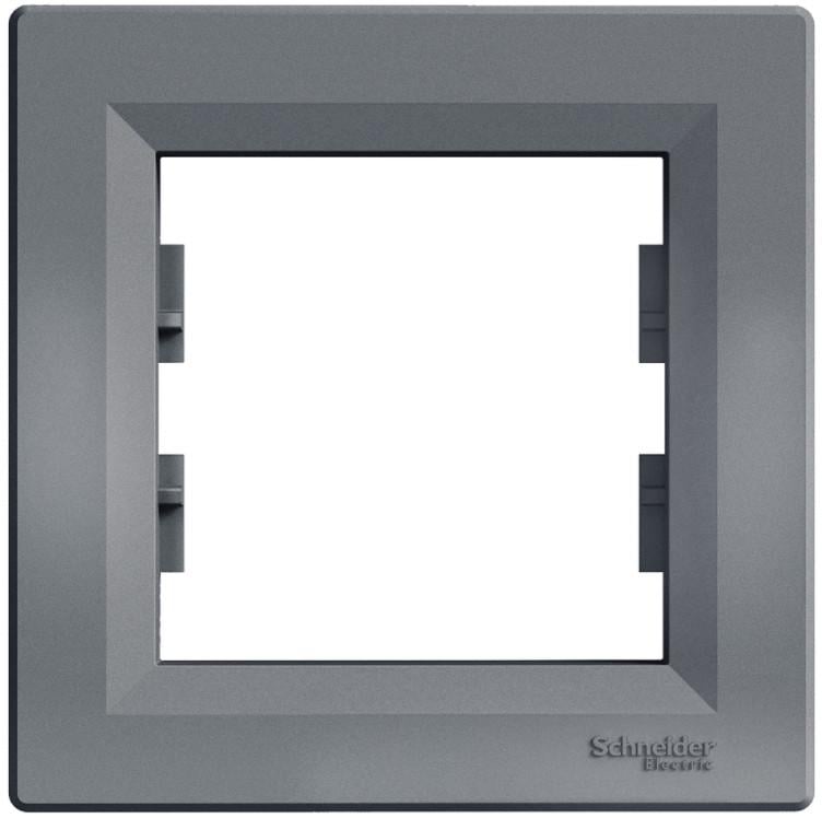 Рамка Schneider Electric одноместная Asfora ABS Сталь (EPH5800162)