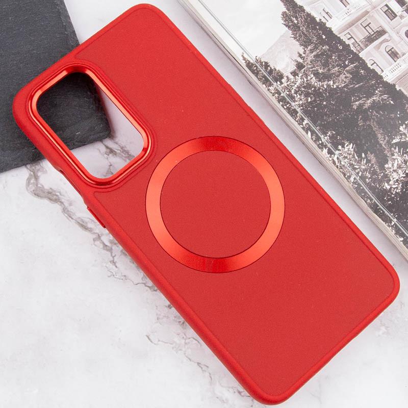 Протиударний TPU Чохол Bonbon Metal Style with MagSafe для OnePlus 9 Pro Червоний / Red - фото 5