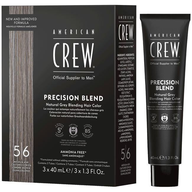 Система маскировки седины American Crew Precision Blend Medium Ash уровень 5-6 3x40 мл
