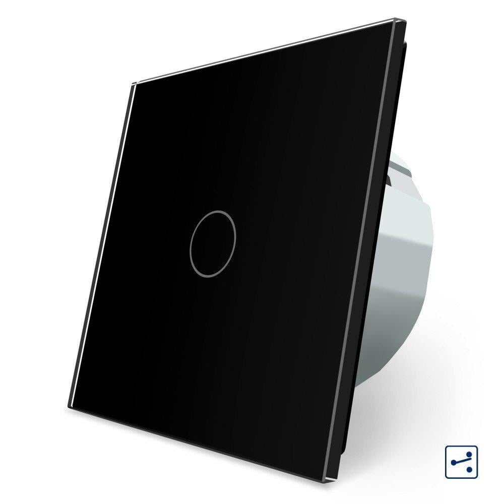 Сенсорный проходной выключатель Livolo 1 сенсор стеклянный Черный (VL-C701S-12) - фото 2 Сенсорный проходной выключатель Livolo 1 сенсор стеклянный Черный (VL-C701S-12) - фото 2