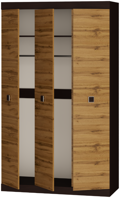 Шкаф Everest Соната 1200х496х2050 мм Венге темный/Дуб крафт золотой (11306) - фото 5