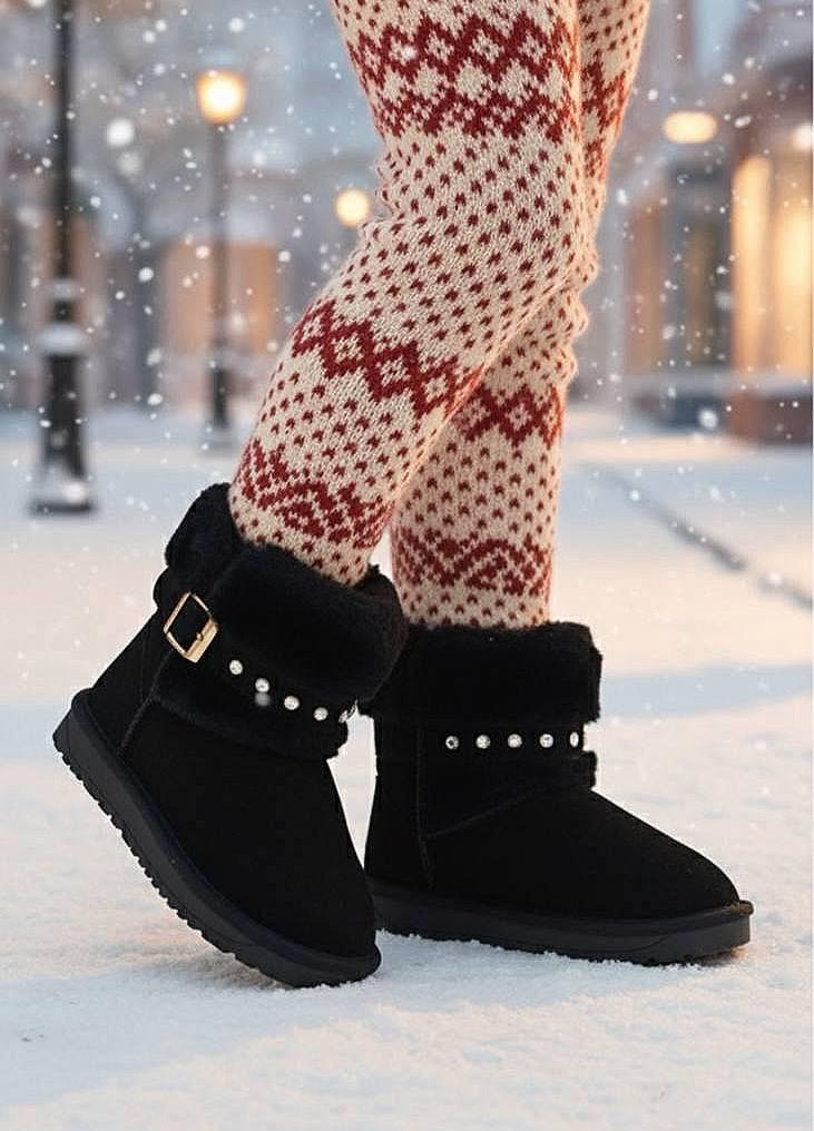 Угги детские Hengji 1907-1 натуральная замша и мех р. 36 Черный (30704791) Угги детские Hengji 1907-1 натуральная замша и мех р. 36 Черный (30704791)