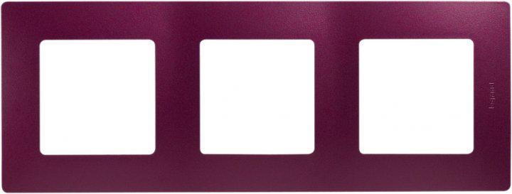 Рамка 3 поста Legrand 672563 Etika пластик Сливовый (11581185)