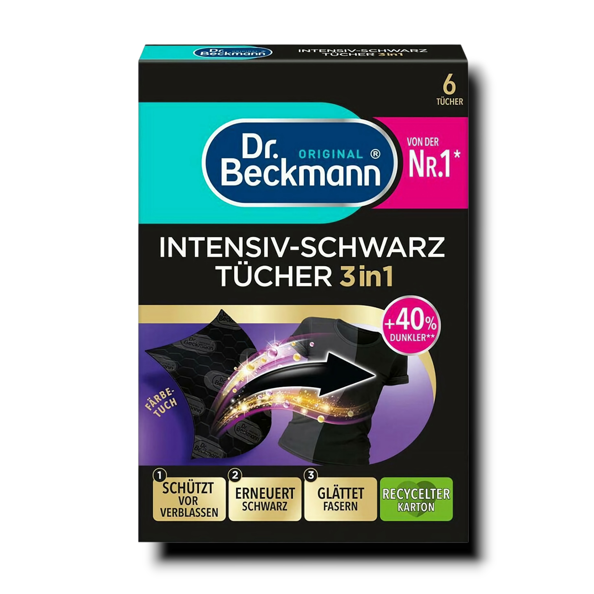 Салфетки Dr. Beckmann тонирующие для стирки с восстановлением черного Intensiv-Schwarz Tucher 3in1 8 шт. (Dr02682) Салфетки Dr. Beckmann тонирующие для стирки с восстановлением черного Intensiv-Schwarz Tucher 3in1 8 шт. (Dr02682)