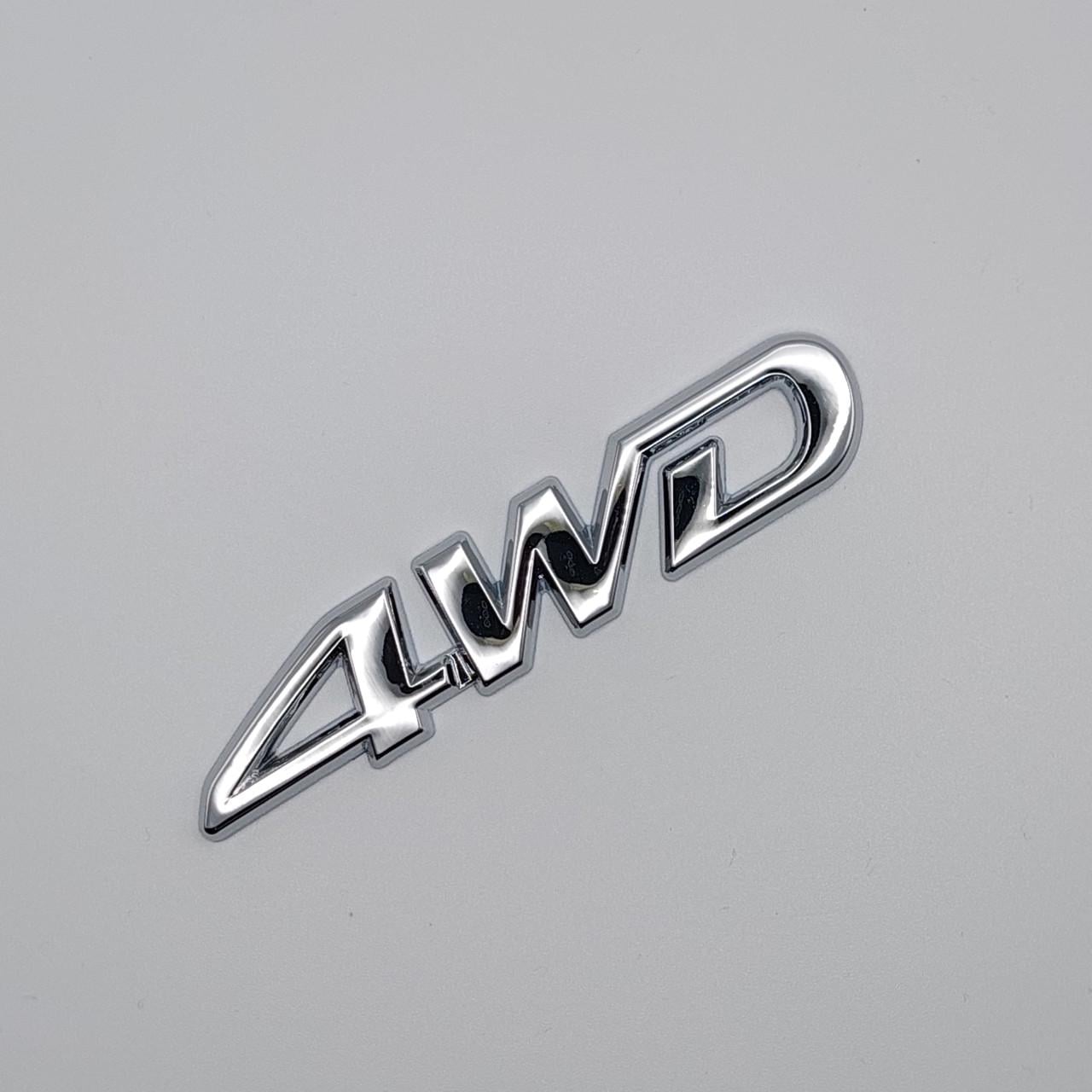 Емблема 4WD Toyota метал 8,5х1,7 см Хром глянцевий (1832892539)