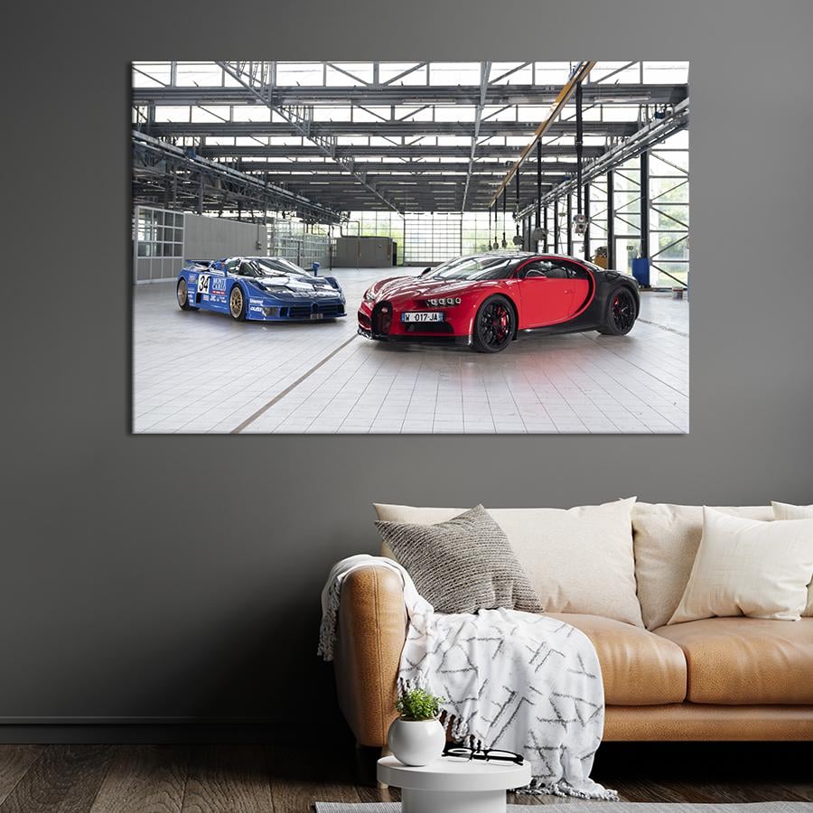 Картина на холсте Автомобили Bugatti Кампогальяно 51x34 см (1308-1)