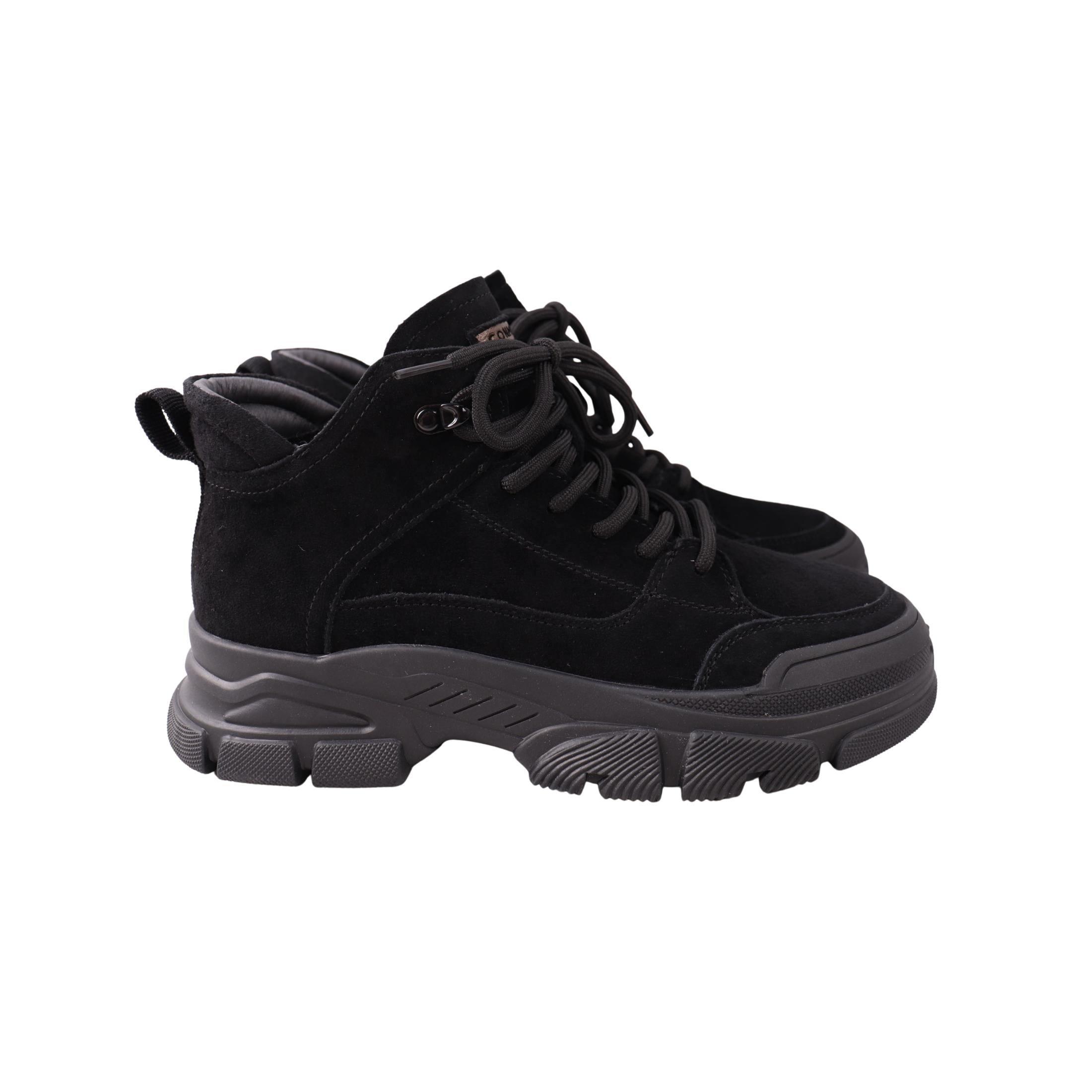 Ботинки женские Berisstini натуральная замша р. 38 Черный (197-23DHS)