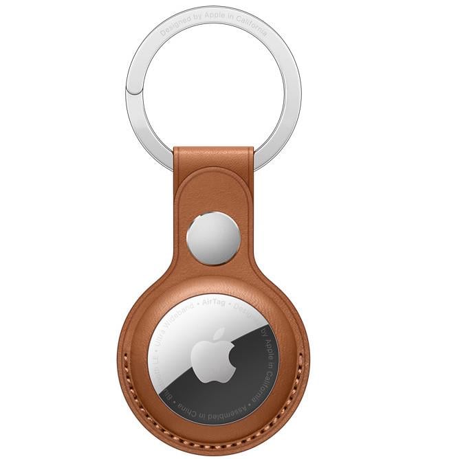Шкіряний брелок з кільцем Apple Leather Key Ring for AirTag, Saddle Brown (HC)