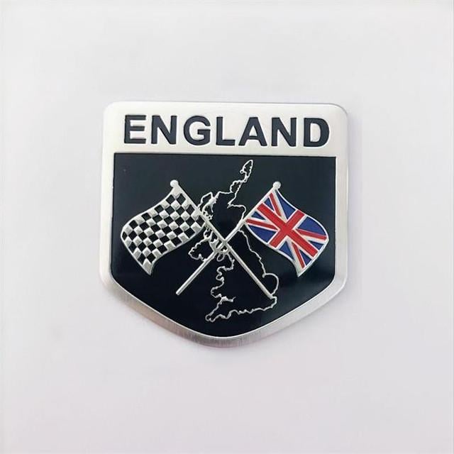 Эмблема алюминиевая флаг Великобритании\Англии спорт с надписью England 5х5 см (1704171026)