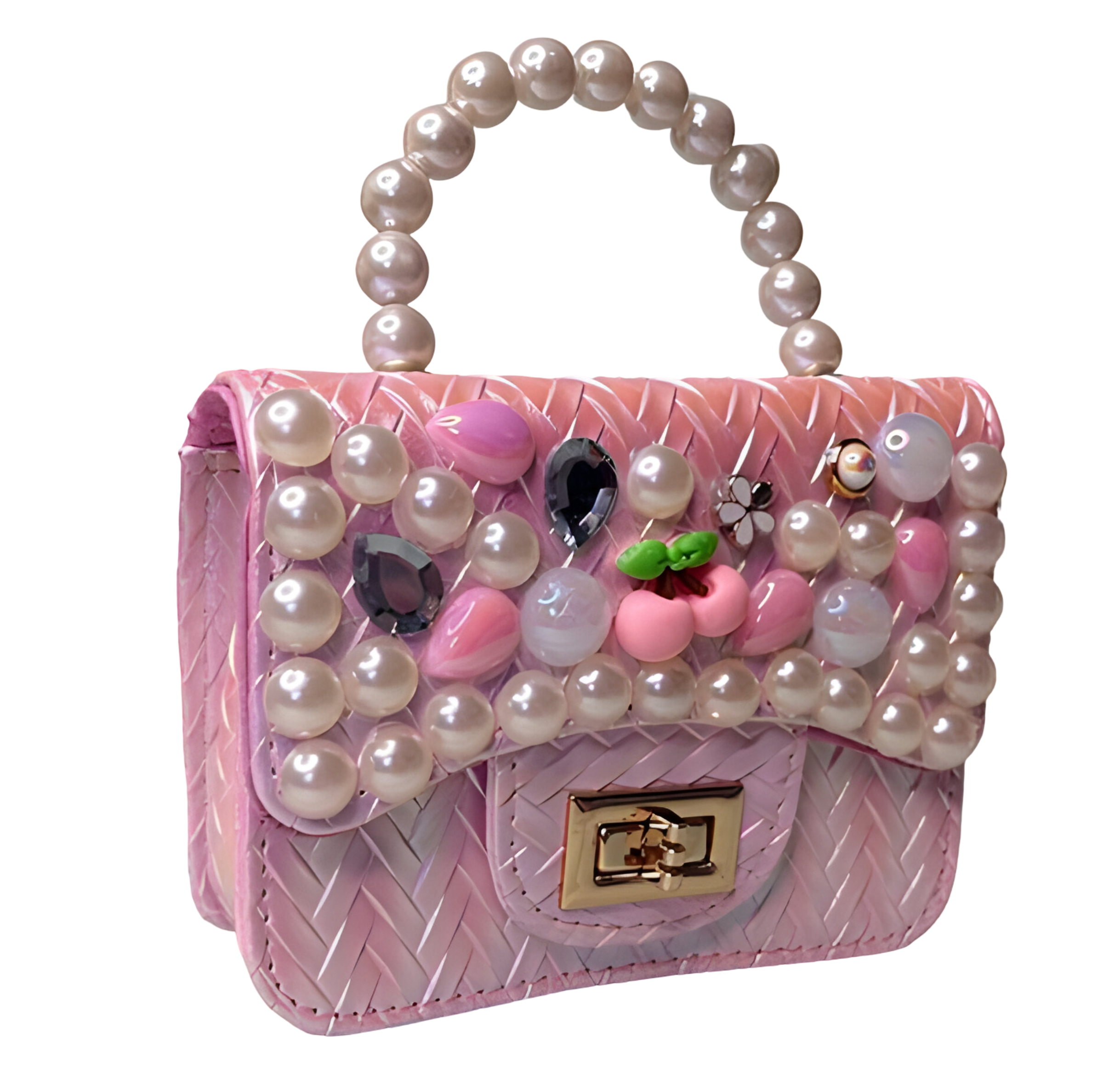 Детская сумка с бисером Розовый (24-556) - фото 1 Детская сумка с бисером Розовый (24-556) - фото 1