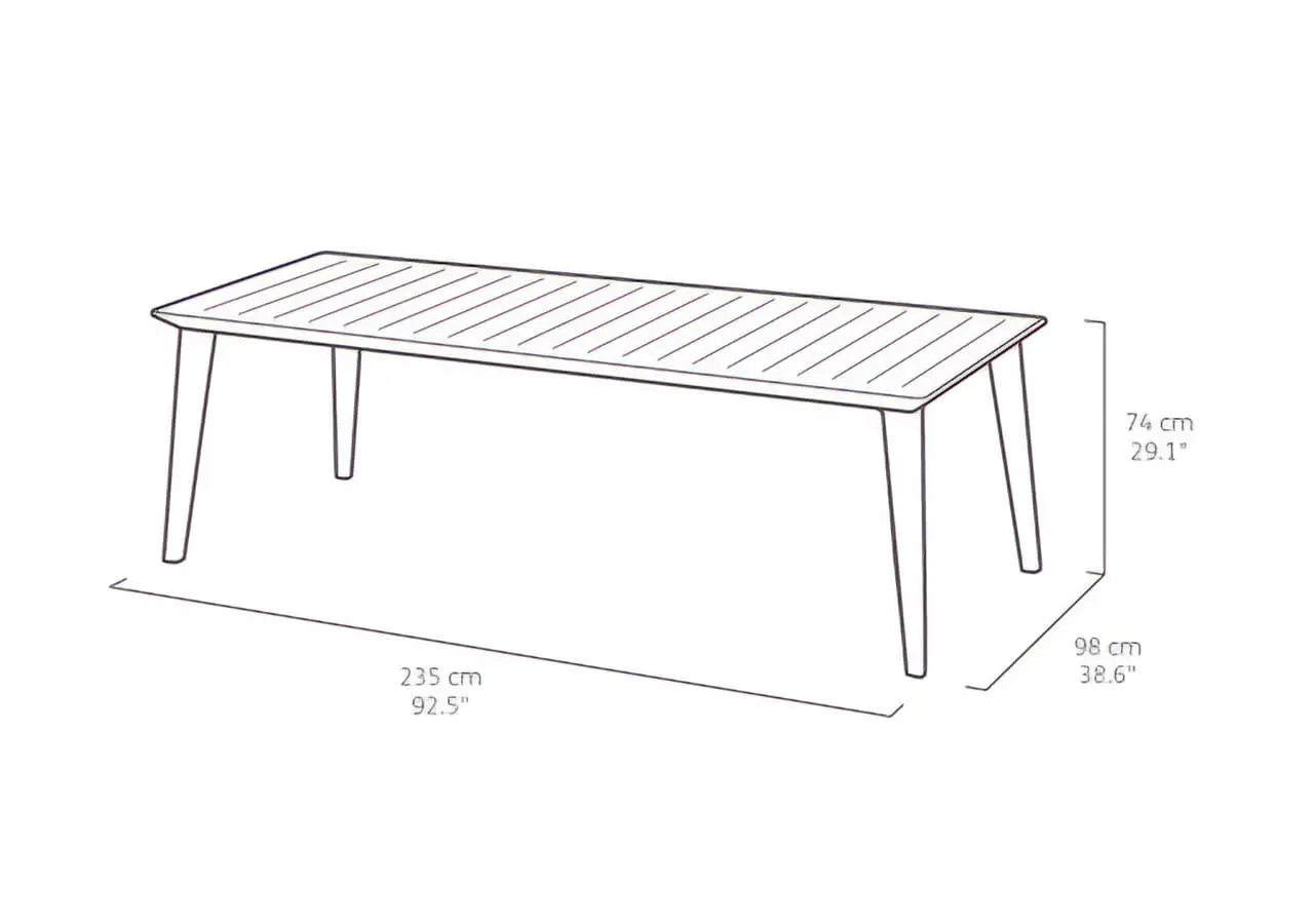 Стіл для саду Keter Lima 240 Капучино (CNT00008530) - фото 4