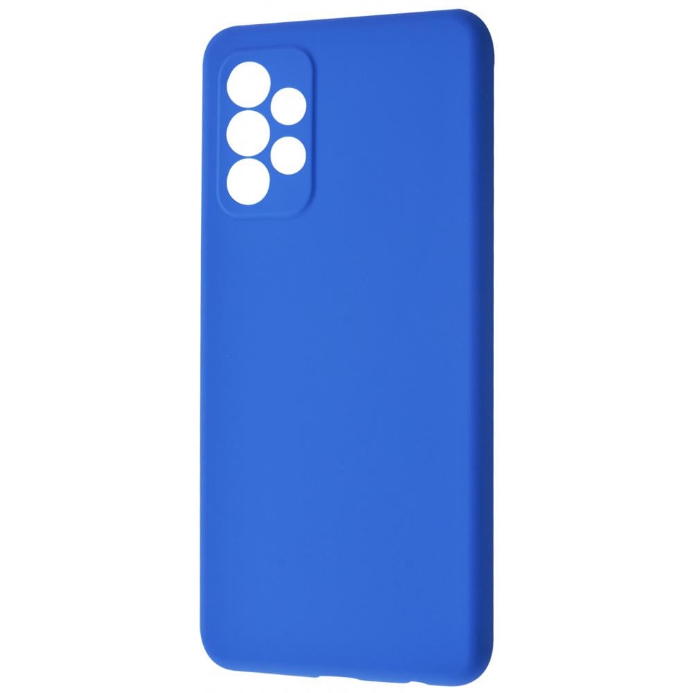 Чехол с мягкой подкладкой WAVE Full Silicone Cover Samsung Galaxy A72 (A725F) blue Синий