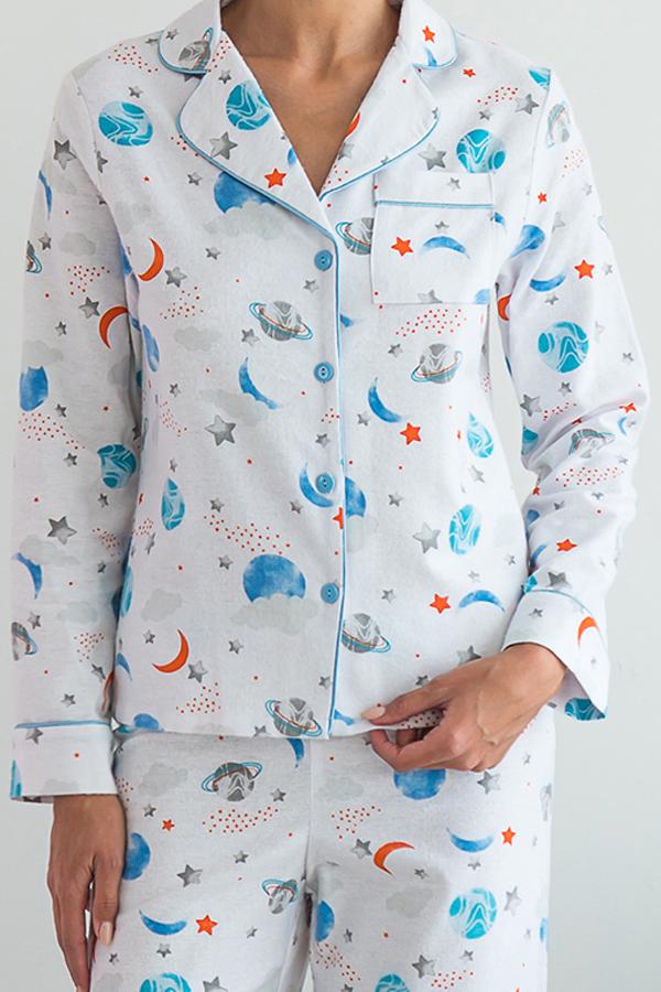 Пижамный костюм с брюками Forli фланелевый XS Space (FL0010-18-69_XS) - фото 3 Пижамный костюм с брюками Forli фланелевый XS Space (FL0010-18-69_XS) - фото 3
