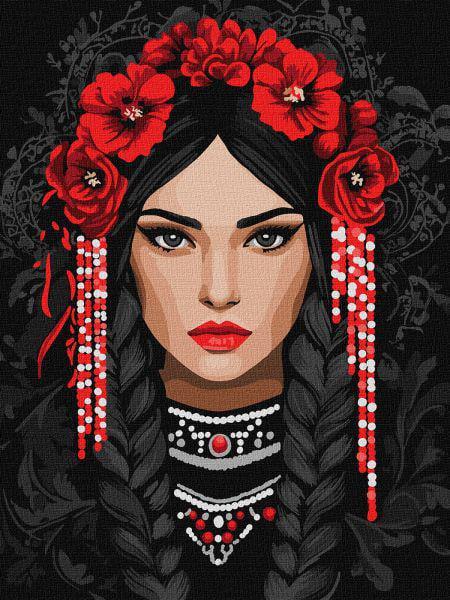 Картина по номерам Ideyka Несокрушимая украинка 30x40 см (Id-KHO8604)
