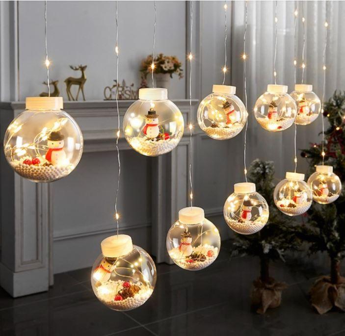Гирлянда Copper Curtain Ball Lamp 7258 Снеговик Теплый белый (8584517) Гирлянда Copper Curtain Ball Lamp 7258 Снеговик Теплый белый (8584517)