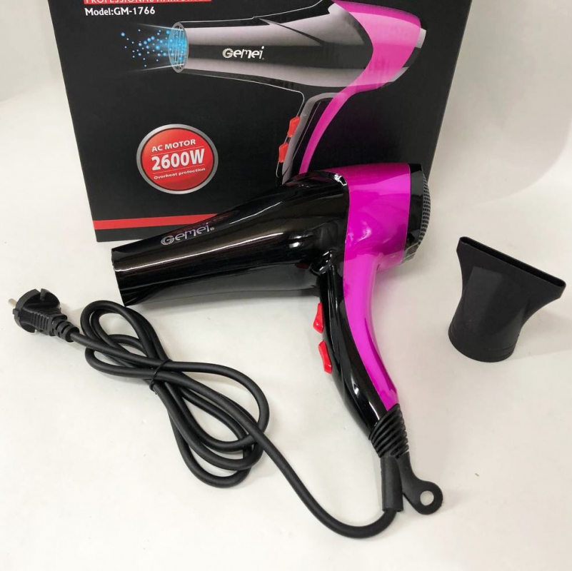 Фен для волос Gemei GM-1766 2600 Вт Purple (tf4352) - фото 16