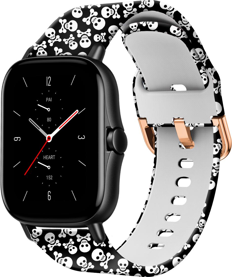 Ремешок Colorful для Amazfit GTS 2 Skull Black (28541)