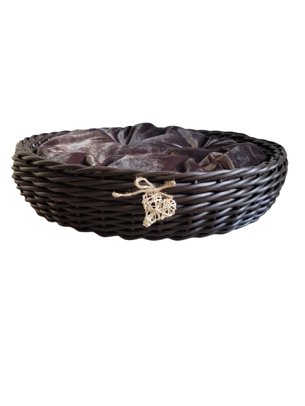 Лежак для животных из искусственного ротанга ручной работы M Шоколадный(331002)