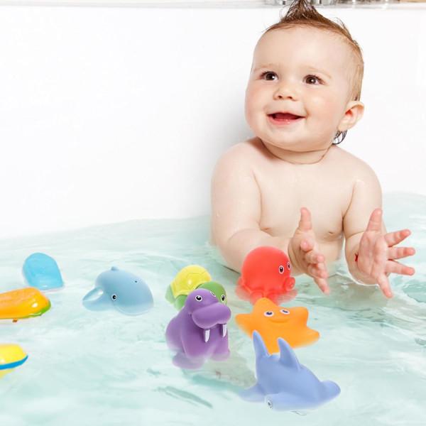 Набор для ванной сачок с игрушками Акула 6 шт. 28 см - фото 2 Набор для ванной сачок с игрушками Акула 6 шт. 28 см - фото 2