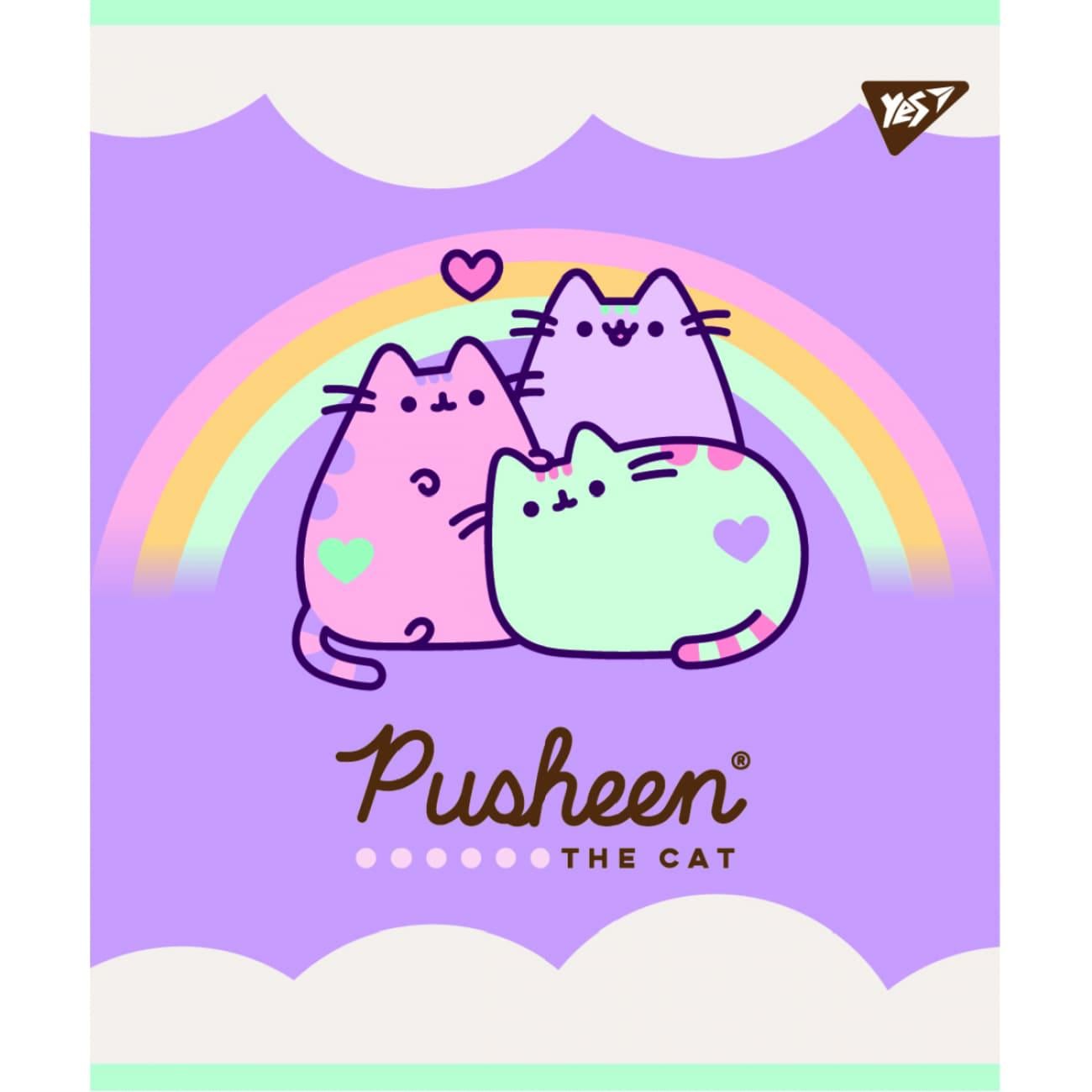 Тетрадь школьная YES Pusheen линия 12 л. (766808)