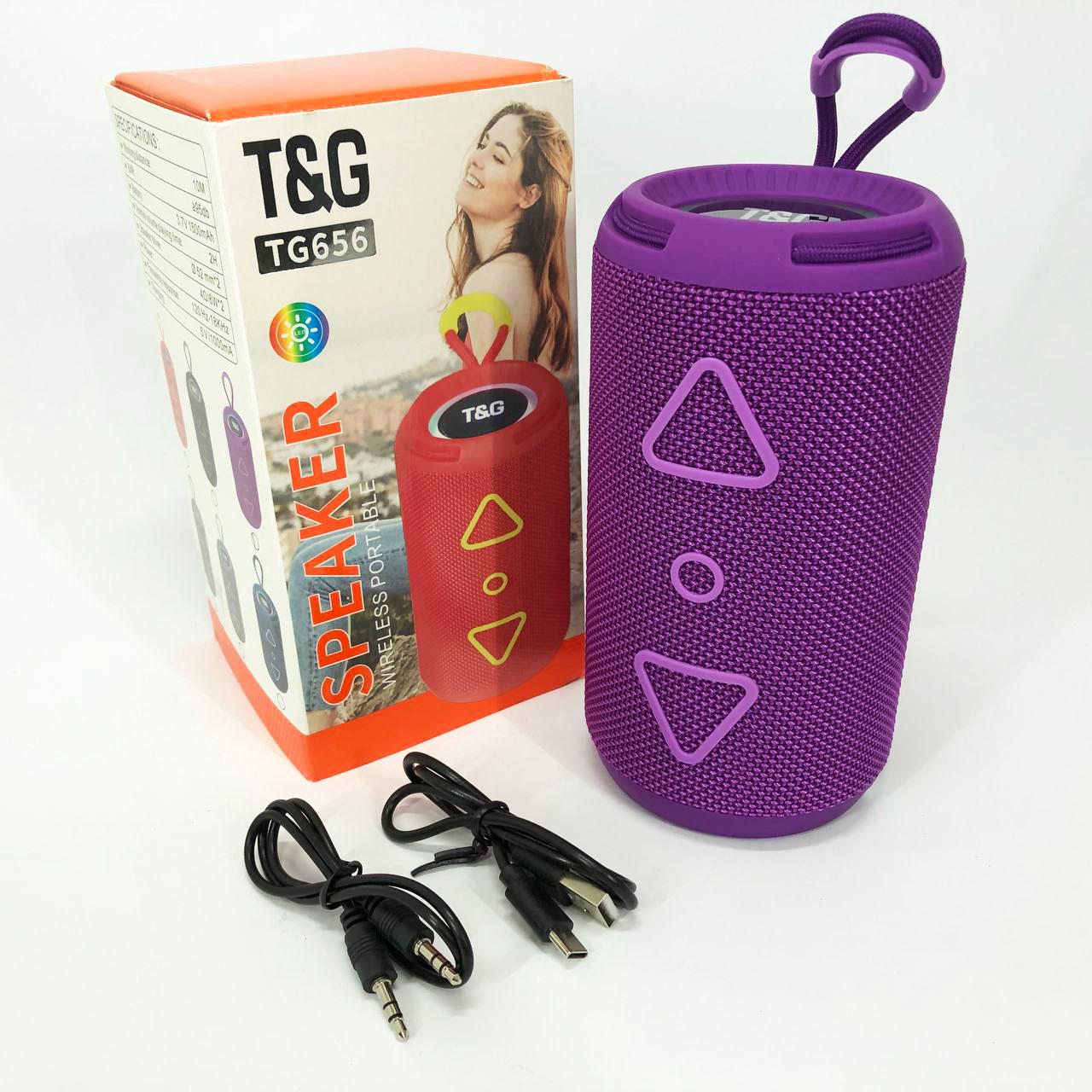 Колонка Bluetooth портативна TG656 FM-радіо Фіолетовий - фото 12